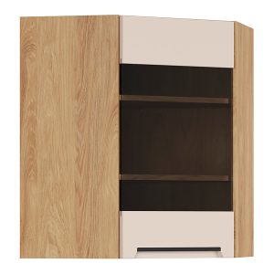 Szafka kuchenna górna Iris 60 cm narożna z witryną prawa alahamra mat 454524