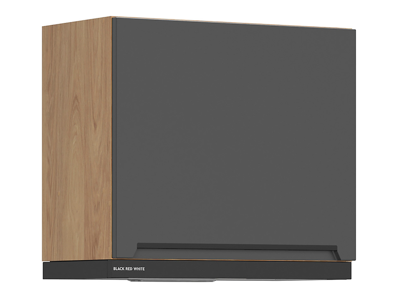 Szafka kuchenna górna Iris 60 cm z czarnym okapem grafit mat 817975