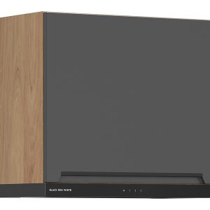 Szafka kuchenna górna Iris 60 cm z czarnym okapem grafit mat 817136 Szafka kuchenna górna Iris 60 cm z czarnym okapem grafit mat 817136