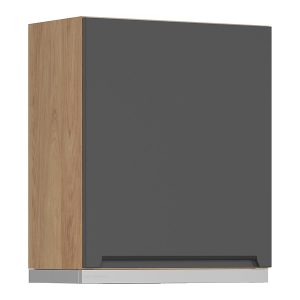 Szafka kuchenna górna Iris 60 cm z okapem inox lewa grafit mat 823209 Szafka kuchenna górna Iris 60 cm z okapem inox lewa grafit mat 823209