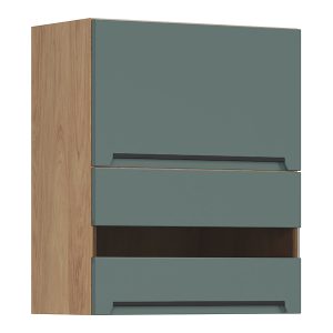 Szafka kuchenna górna Iris 60 cm z witryną uchylna zieleń boho 314517 Szafka kuchenna górna Iris 60 cm z witryną uchylna zieleń boho 314517