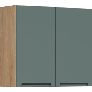 Szafka kuchenna górna Iris 80 cm dwudrzwiowa zieleń boho 314514