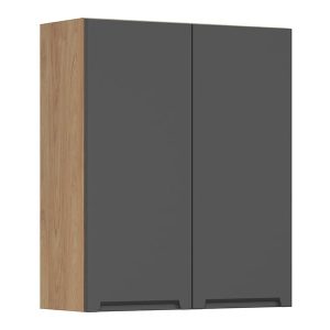 Szafka kuchenna górna Iris 80 cm z ociekarką dwudrzwiowa grafitowa 454657 Szafka kuchenna górna Iris 80 cm z ociekarką dwudrzwiowa grafitowa 454657