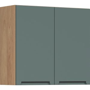 Szafka kuchenna górna Iris 80 cm z ociekarką dwudrzwiowa zieleń boho 314521 Szafka kuchenna górna Iris 80 cm z ociekarką dwudrzwiowa zieleń boho 314521