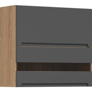 Szafka kuchenna górna Iris 80 cm z witryną uchylna grafitowa 454653 Szafka kuchenna górna Iris 80 cm z witryną uchylna grafitowa 454653