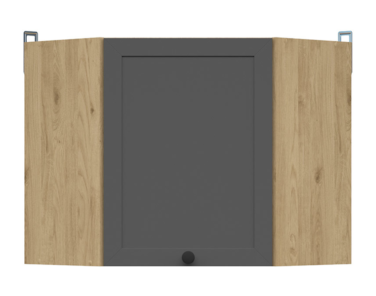 Szafka kuchenna górna Junona Line 60 cm narożna lewa/prawa dąb bernstein/grafit 309804