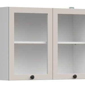 Szafka kuchenna górna Junona Line 80 cm dwudrzwiowa z witryną biały/uni kaszmir 866384 Szafka kuchenna górna Junona Line 80 cm dwudrzwiowa z witryną biały/uni kaszmir 866384