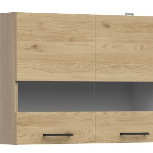 Szafka kuchenna górna Junona Line 80 cm dwudrzwiowa z witryną dąb bernstein 270154 Szafka kuchenna górna Junona Line 80 cm dwudrzwiowa z witryną dąb bernstein 270154
