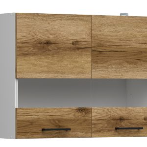 Szafka kuchenna górna Junona Line 80 cm dwudrzwiowa z witryną dąb delano jasny 38378 Szafka kuchenna górna Junona Line 80 cm dwudrzwiowa z witryną dąb delano jasny 38378