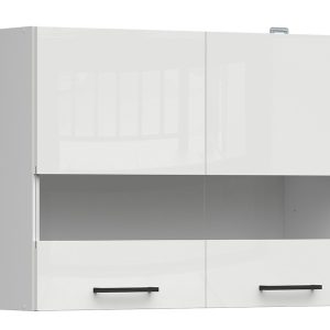 Szafka kuchenna górna Junona Line 80 cm dwudrzwiowa z witryną kredowy połysk 57850 Szafka kuchenna górna Junona Line 80 cm dwudrzwiowa z witryną kredowy połysk 57850