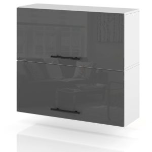 Szafka kuchenna górna klapowa 80cm spremium szary połysk 374233 Szafka kuchenna górna klapowa 80cm spremium szary połysk 374233