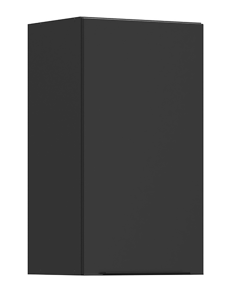 Szafka kuchenna górna Sole L6 40 cm prawa czarny mat 185548
