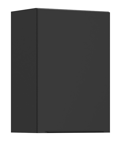 Szafka kuchenna górna Sole L6 50 cm prawa czarny mat 185557