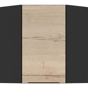 Szafka kuchenna górna Sole L6 60 cm narożna lewa dąb halifax natura 56656