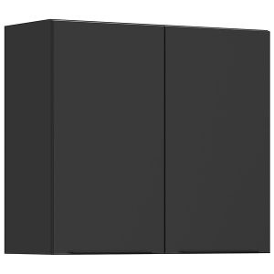 Szafka kuchenna górna Sole L6 80 cm dwudrzwiowa czarny mat 185564