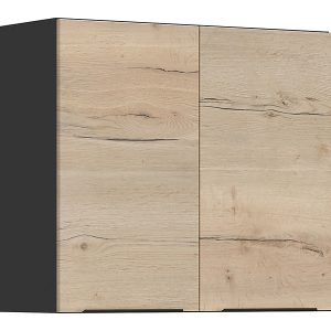 Szafka kuchenna górna Sole L6 80 cm dwudrzwiowa dąb halifax natura 56645