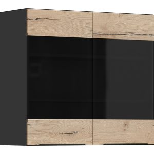 Szafka kuchenna górna Sole L6 80 cm z witryną dąb halifax natura 56646 Szafka kuchenna górna Sole L6 80 cm z witryną dąb halifax natura 56646
