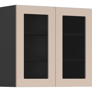 Szafka kuchenna górna Tabes_2 80 cm dwudrzwiowa z witryną migdałowy beż 1101727 Szafka kuchenna górna Tabes_2 80 cm dwudrzwiowa z witryną migdałowy beż 1101727