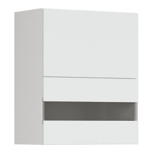 Szafka kuchenna górna Top Line 2 60 cm z witryną uchylna śnieżny super mat 389566