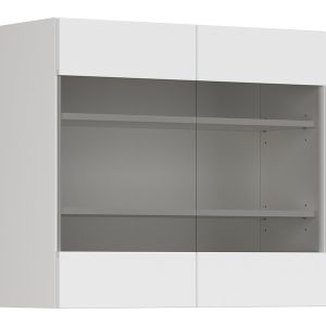 Szafka kuchenna górna Top Line 2 80 cm dwudrzwiowa z witryną śnieżny super mat 389564 Szafka kuchenna górna Top Line 2 80 cm dwudrzwiowa z witryną śnieżny super mat 389564