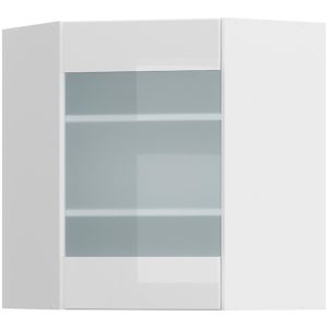 Szafka kuchenna górna Top Line 60 cm narożna prawa z witryną biały połysk 37034