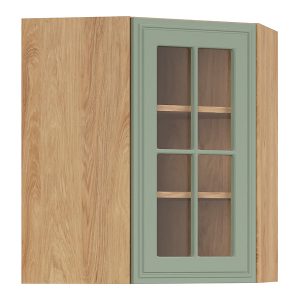 Szafka kuchenna górna Verdi 60 cm narożna lewa z witryną szałwia mat 926307 Szafka kuchenna górna Verdi 60 cm narożna lewa z witryną szałwia mat 926307