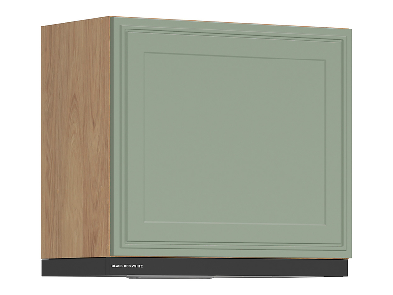 Szafka kuchenna górna Verdi 60 cm uchylna z czarnym okapem inox szałwia mat 926296