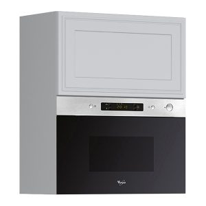 Szafka kuchenna górna Verdi 60 cm ze srebrną mikrofalą uchylna jasny szary mat 139828 Szafka kuchenna górna Verdi 60 cm ze srebrną mikrofalą uchylna jasny szary mat 139828