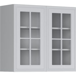 Szafka kuchenna górna Verdi 80 cm dwudrzwiowa z witryną jasny szary mat 46995 Szafka kuchenna górna Verdi 80 cm dwudrzwiowa z witryną jasny szary mat 46995