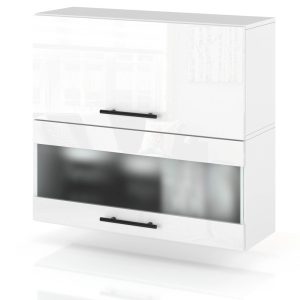 Szafka kuchenna górna witryna 80cm spremium biały połysk 373907 Szafka kuchenna górna witryna 80cm spremium biały połysk 373907