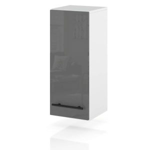 Szafka kuchenna górna z uchwytami 20cm spremium szary połysk 374229 Szafka kuchenna górna z uchwytami 20cm spremium szary połysk 374229