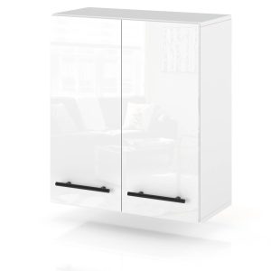 Szafka kuchenna górna z uchwytami 60cm spremium biały połysk 374204 Szafka kuchenna górna z uchwytami 60cm spremium biały połysk 374204