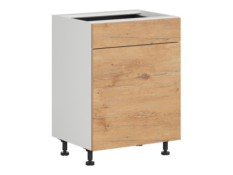 Szafka kuchenna Hamper 60 cm lewa z szufladą cichy domyk dąb lancelot 402190