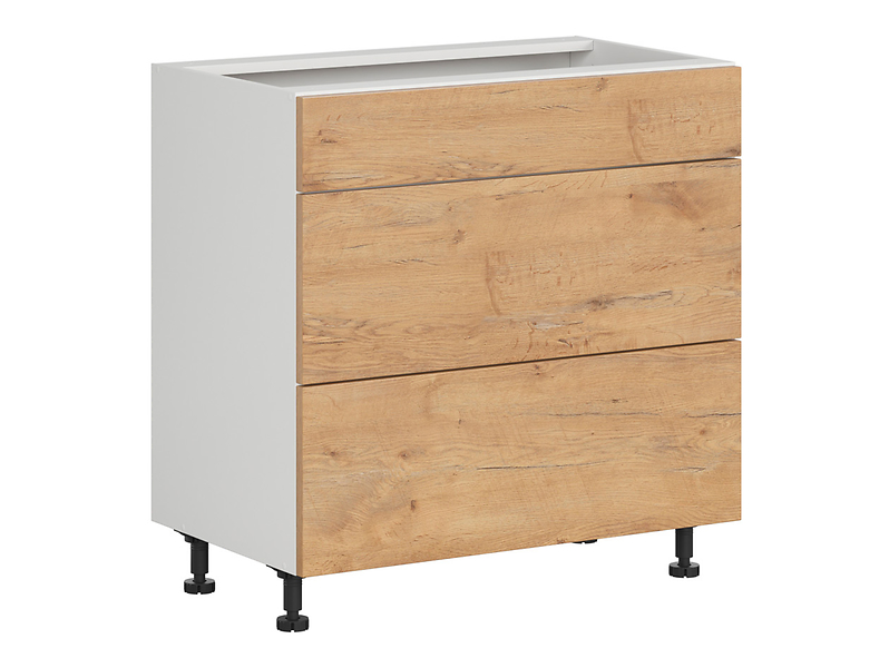 Szafka kuchenna Hamper 80 cm z szufladami cichy domyk dąb lancelot 402850