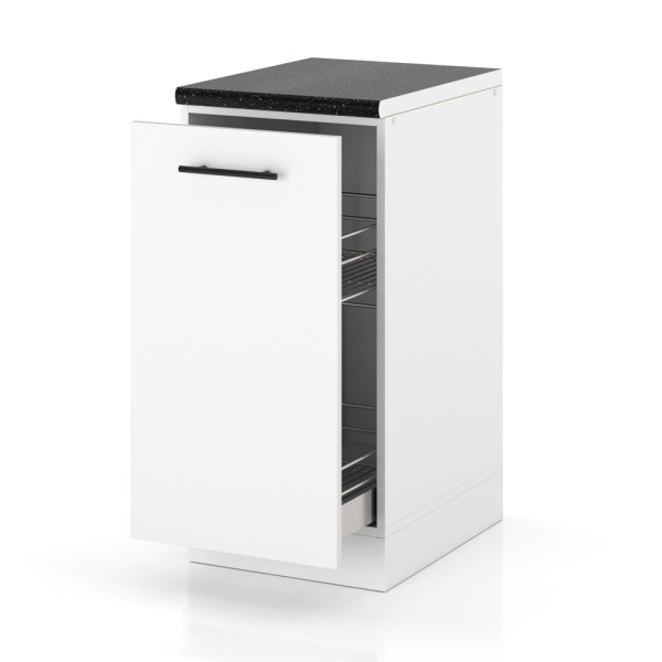 Szafka kuchenna modułowa dolna cargo 15cm spremium biały mat 378052