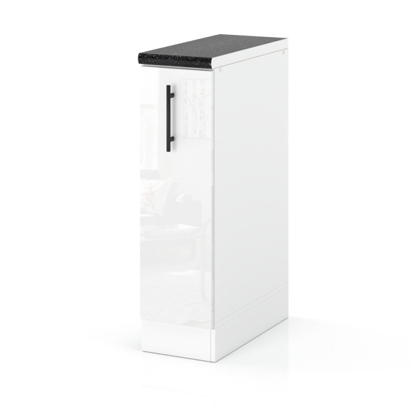 Szafka kuchenna modułowa stojąca 15cm spremium biały połysk 378189