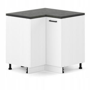Szafka kuchenna narożna stojąca dolna 90x90cm biały mat 653716