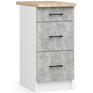 Szafka kuchenna OLIWIA Biała, Beton 40x46x85 cm 608814 Szafka kuchenna OLIWIA Biała, Beton 40x46x85 cm 608814