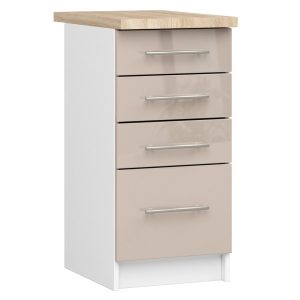 Szafka kuchenna OLIWIA Biała, Cappuccino Połysk 40x46x85 cm 302993 Szafka kuchenna OLIWIA Biała, Cappuccino Połysk 40x46x85 cm 302993