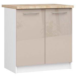 Szafka kuchenna OLIWIA Biała, Cappuccino Połysk 80x46x85 cm 302992 Szafka kuchenna OLIWIA Biała, Cappuccino Połysk 80x46x85 cm 302992