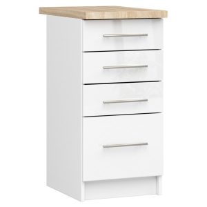 Szafka kuchenna OLIWIA Biała, Biała Połysk 40x46x85 cm 303043 Szafka kuchenna OLIWIA Biała, Biała Połysk 40x46x85 cm 303043
