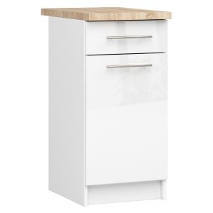 Szafka kuchenna OLIWIA Biała, Biała Połysk 40x46x85 cm 303023 Szafka kuchenna OLIWIA Biała, Biała Połysk 40x46x85 cm 303023