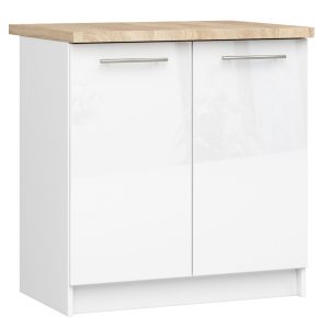 Szafka kuchenna OLIWIA Biała, Biała Połysk 80x46x85 cm 303030 Szafka kuchenna OLIWIA Biała, Biała Połysk 80x46x85 cm 303030