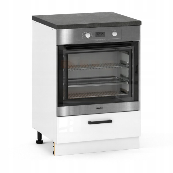 Szafka Kuchenna pod Zabudowę Piekarnika 60cm Stojąca AGD Dolna Biały Połysk 1084208
