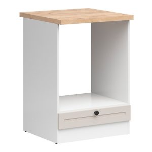 Szafka kuchenna pod zabudowę piekarnika Junona Line 60 cm biała/uni kaszmir z blatem 866374 Szafka kuchenna pod zabudowę piekarnika Junona Line 60 cm biała/uni kaszmir z blatem 866374