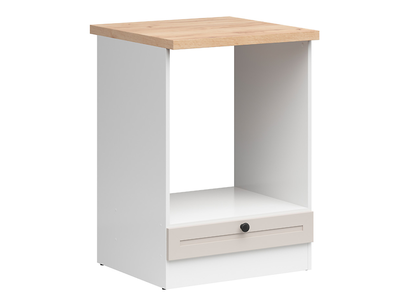 Szafka kuchenna pod zabudowę piekarnika Junona Line 60 cm biała/uni kaszmir z blatem 866374
