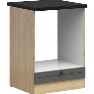 Szafka kuchenna pod zabudowę piekarnika Junona Line 60 cm grafit z blatem 310326 Szafka kuchenna pod zabudowę piekarnika Junona Line 60 cm grafit z blatem 310326