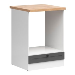 Szafka kuchenna pod zabudowę piekarnika Junona Line 60 cm grafitowa z blatem 171226 Szafka kuchenna pod zabudowę piekarnika Junona Line 60 cm grafitowa z blatem 171226