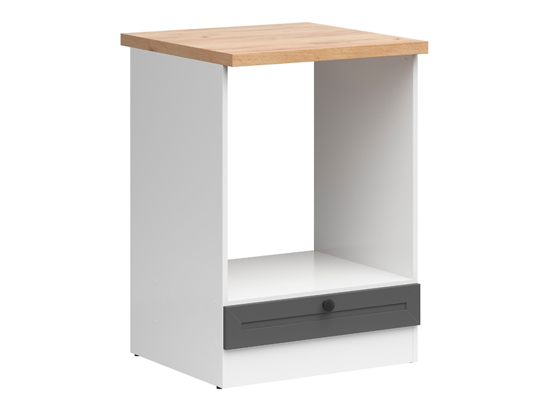 Szafka kuchenna pod zabudowę piekarnika Junona Line 60 cm grafitowa z blatem 171226