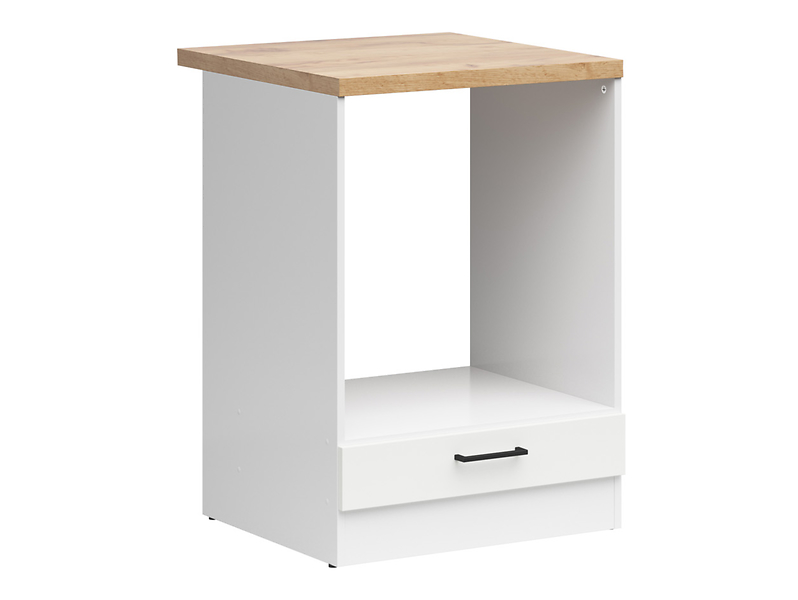 Szafka kuchenna pod zabudowę piekarnika Junona Line 60 cm kredowy połysk z blatem 174830